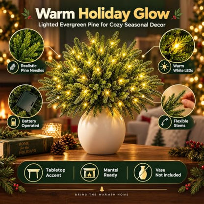 Twinkling Enchanted Evergreen Pine Tree with Lights - Pine 10