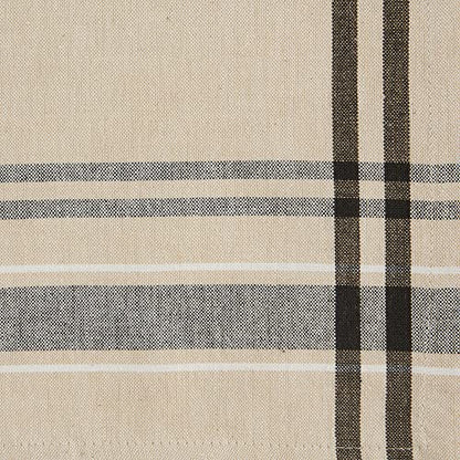 Farmhouse Style Cotton Table Runner 14x108 Inches Taupe Black - DII Collection Taupe/Black