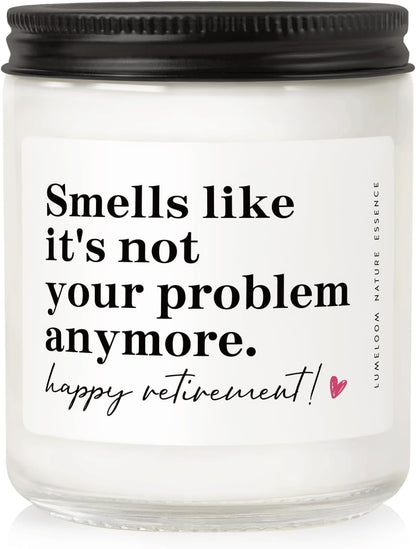 Retirement Gift for Woman, Men - 9oz Lavender Scented Soy Wax Candle- Best 2026 Retired Gifts for Women, Men, Friends, Coworker, Teacher, Funny Retirement Candle Decoration