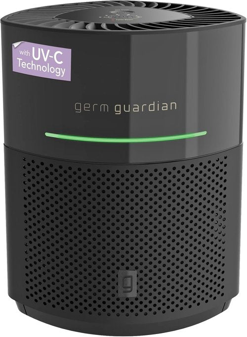 GermGuardian Airsafe+ HEPA Air Purifier - Ideal for Large Rooms Up to 1043 Sq. Ft. | Black with UV-C Light & Sensor