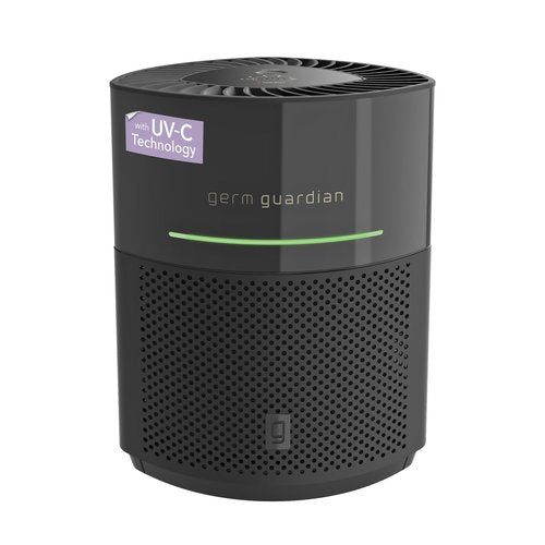 GermGuardian Airsafe+ HEPA Air Purifier for Home, Large Rooms Up To 1043 Sq. Ft. with HEPA Air Filter, UV-C Light & Air Quality Sensor, AC3000B, Black