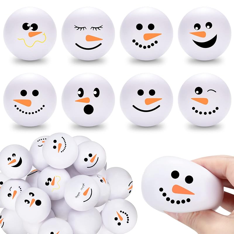 32 Pcs Snowman Stress Balls 2.5 Inch - Funny Xmas Play Toys (Variation of THIS listing: 32+2.5 Inch)