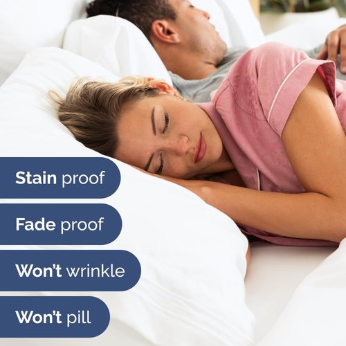 CGK Unlimited Queen Size 4-Piece Sheet Set - Soft Cotton Bed Pillows Included | Comfortable Bedding