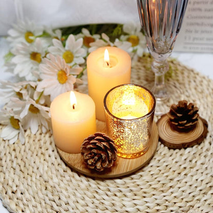 Silver Mercury Glass Tea Light Holders - Elegant Votive Candle Holders Set of 36 for Weddings & Home Decor | Perfect for Centerpieces & Parties
