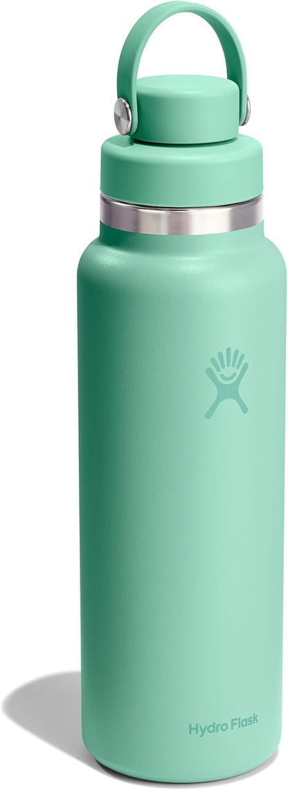 Hydro Flask Water Bottle - Insulated Stainless Steel with Wide Mouth Flex Chug Lid - 40 Oz Mermaid Green