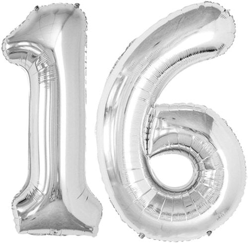 GOER Jumbo 16 Balloons - 42 Inch Foil Helium Decorations for Sweet 16 & 61st Birthday Party | Sage Green