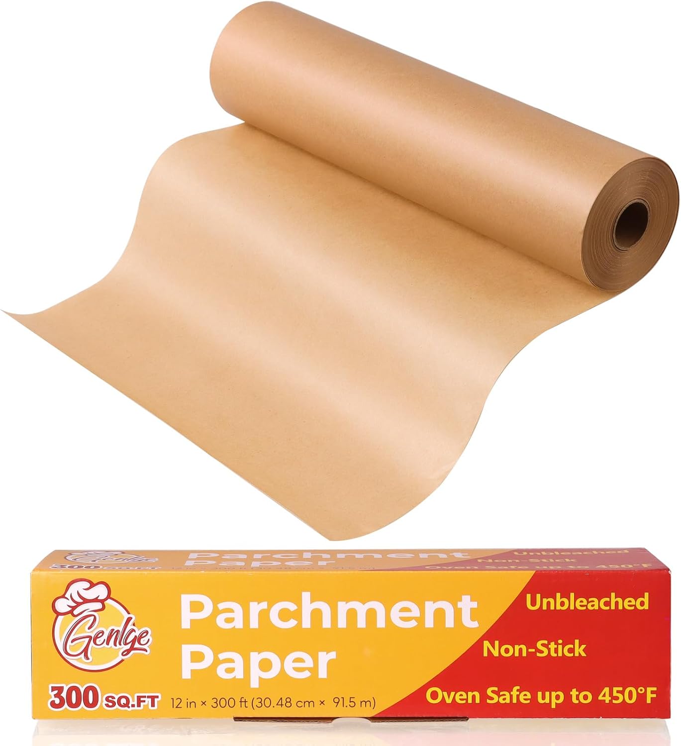 Unbleached Parchment Paper Roll by [Brand Name] - 12" x 300 ft, Heavy-Duty Non-Stick Baking Paper for Oven & Air Fryer