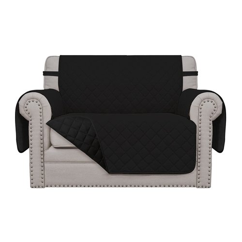 Easy-Going Oversized Chair Sofa Slipcover Reversible Sofa Cover Water Resistant Couch Cover Furniture Protector Cover with Elastic Straps for Pets Dog (Oversized Chair, Black/Black)