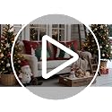 20x20 Christmas Pillow Covers Set of 2 Dark Red Xmas Tree Decor - Cotton Linen
