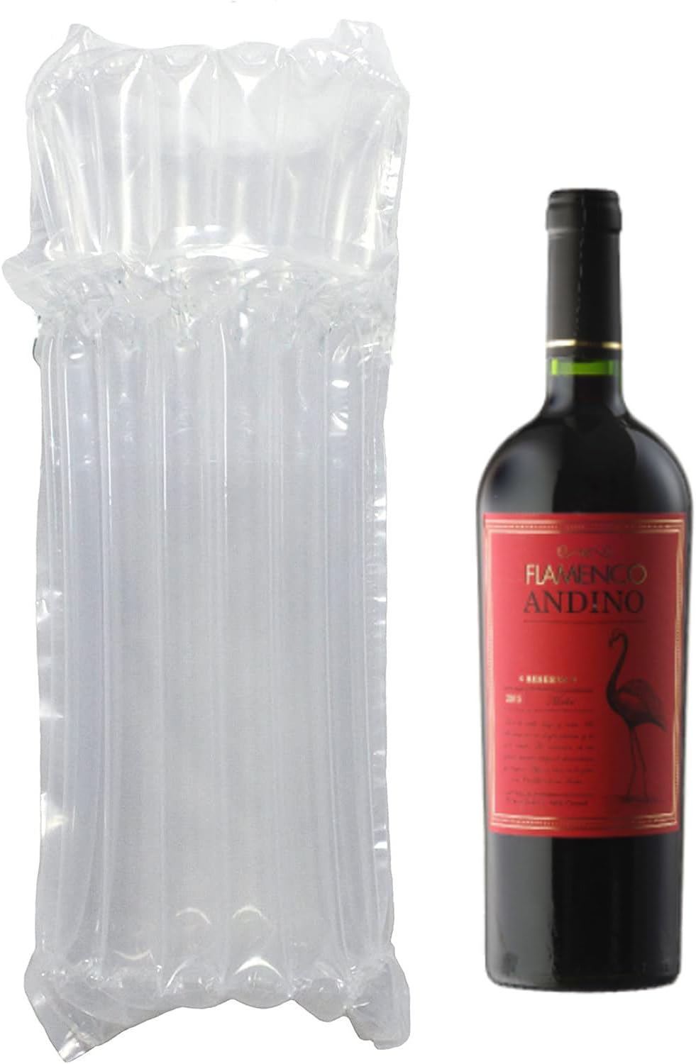 Wine Bottle Protector Bags, 10 Pack Bubble Cushion Wrap Airplane Travel, Safety Shipping Packaging Bags for Glass Bottles in Transport with Luggage with Reusable Pump