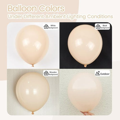 Beige Latex Balloons by [Brand Name] - 12 Inch | 50 Pack for Neutral Baby Showers & Birthday Parties