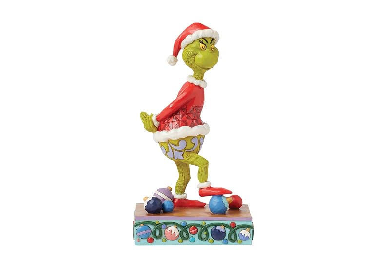 Grinch Santa Figurine | Jim Shore Enesco Handcrafted Stone Resin Christmas Sculpture, 7.25 Inch