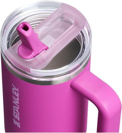STANLEY Quencher ProTour 30 oz Tumbler - Leakproof Lid, Built-In Straw & Handle | Insulated, BPA-Free, Dark Blossom