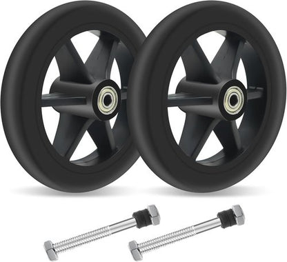 2 PCS 6 Inch Rollator Replacement Wheels Replacement Wheelchair Wheels Anti-Slip Durable