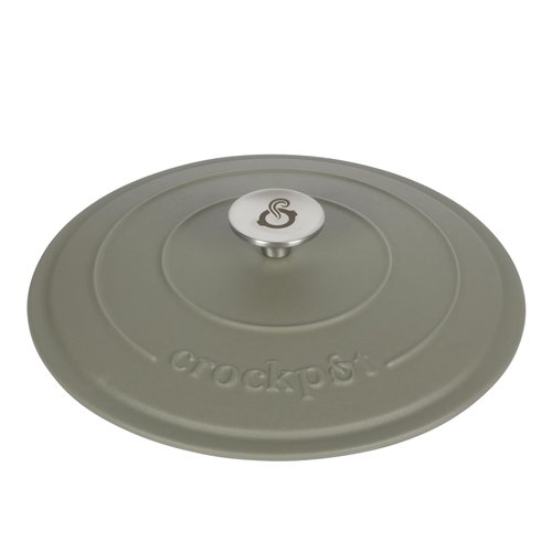 Crock Pot Artisan 5-Quart Round Cast Iron Dutch Oven Pot With Lid - Matte Green