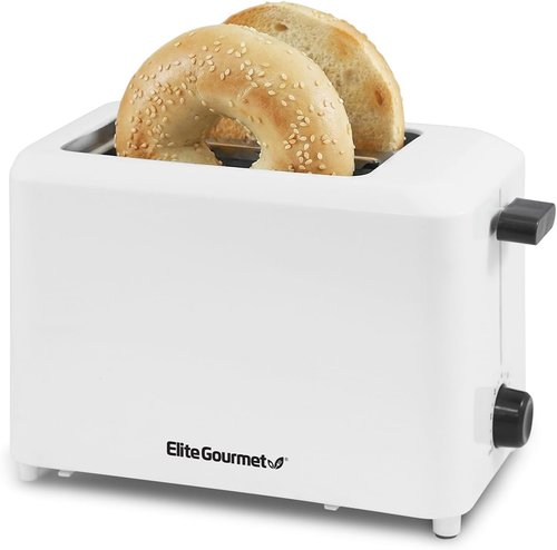 Elite Gourmet Cool Touch Toaster - 7 Toast Settings, Extra Wide 1.5" Slots, Slide-Out Crumb Tray | White