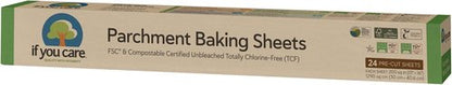 If You Care Parchment Paper Baking Sheets - Unbleached, Greaseproof Precut Liners - 12 Pack, 24-Count, Fits 12.5” x 16” Pans