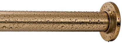 Ivilon Tension Curtain Rod - Spring Tension Rod for Windows or Shower, 24 to 36 Inch. Warm Gold