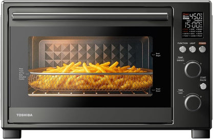 TOSHIBA ChefFry Air Fryer Toaster Oven - 12-in-1 Convection Oven with 34QT Capacity & Dual-Temp Tech