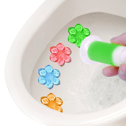 Simple Life Toilet Gel Stamp – Fresh Flower Scent, Anti-Limescale Toilet Cleaner Gel, Deodorizing & Long-Lasting Freshness, 32 Stamps Variety Pack