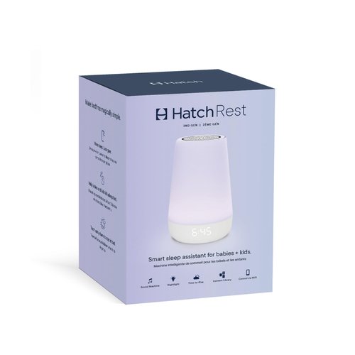 Hatch Baby Sound Machine, Night Light | Sleep Support | Registry Essential, Routine Builder, Time-to-Rise Alarm Clock, White Noise, Nursery Stories, Toddler Kids (Wi-Fi) (White)