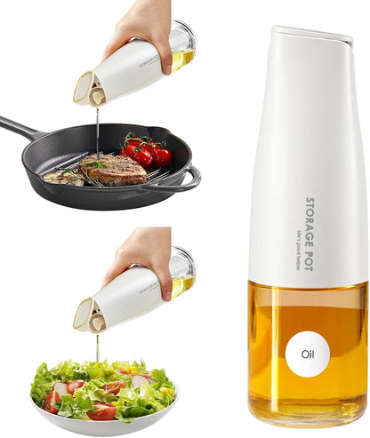 YARRAMATE Olive Oil Dispenser - Large Capacity 500ml Glass Drizzler | Leak-Proof & Non-Drip Design