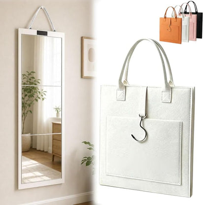 Foldable Full-Length Mirror 180cm - White, with 12" x 12" Variation Included