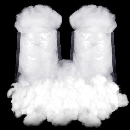 Riakrum Fake Snow Decor - Artificial Fluffy Fiber Stuffing for Tree Covering | 120g White Snow