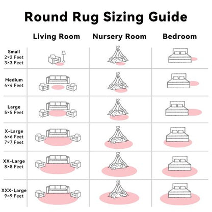 OLANLY Pink Round Rugs for Bedroom - Machine Washable, 4 ft Circle Area Rugs for Living Room, Soft and Fluffy Shaggy Carpet for Teen Girls and Boys, Nursery Rooms, Dorms, Home Decor Aesthetic