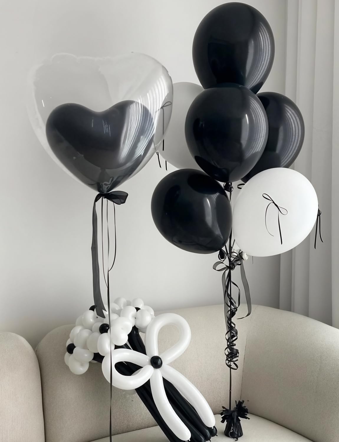 Black Balloons 12 Inch - 24 Pack Latex Party Balloons for Birthday & Baby Shower Celebrations