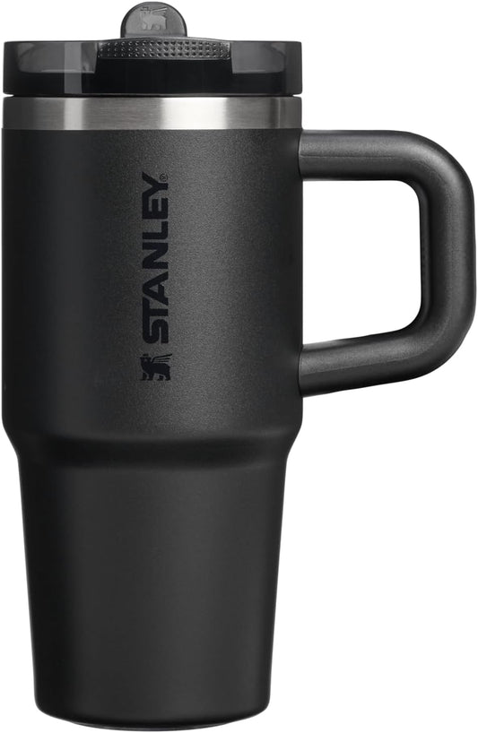 STANLEY Quencher ProTour 14 oz Tumbler - Leakproof Lid, Built-In Straw & Handle | Insulated, BPA-Free, Black 2.0