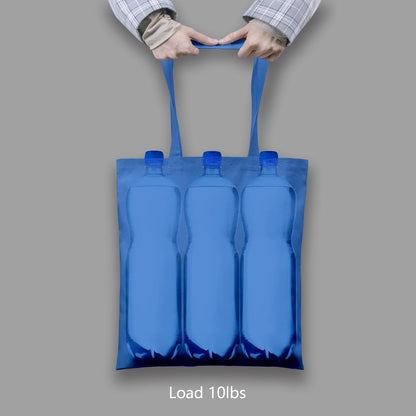 TOPDesign 24-Pack Ocean Blue Cotton Tote Bags - Lightweight Reusable Grocery Bags for DIY & Promotions