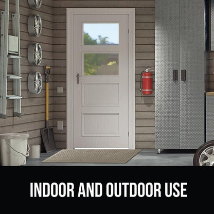 GORILLA GRIP® Ultra Absorbent Front Door Mat Outside Entrance, Traps Dirt and Moisture, HydroABSORB Indoor Outdoor Doormat Holds 1.7 Cups Water, Stain and Fade Resistant Welcome Mat, 29x17 Charcoal