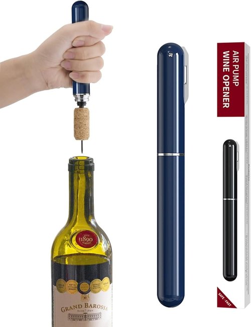 Corkscrew Wine Opener with Foil Cutter Air Pump Wine Bottle Opener Easy-Open Portable Handheld Travel Wine Cork Screw Remover for Wine Lovers