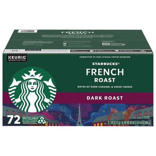 Starbucks French Roast K-Cups for Keurig, Dark Roast - 144 Count