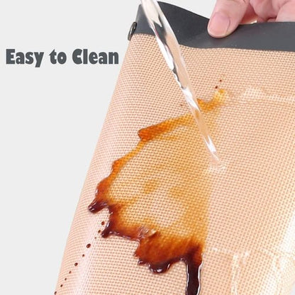 CANDeal Silicone Fiber Baking Mat - Non-Stick & Leakproof Design | 12x8.2 Inch (30x21cm)
