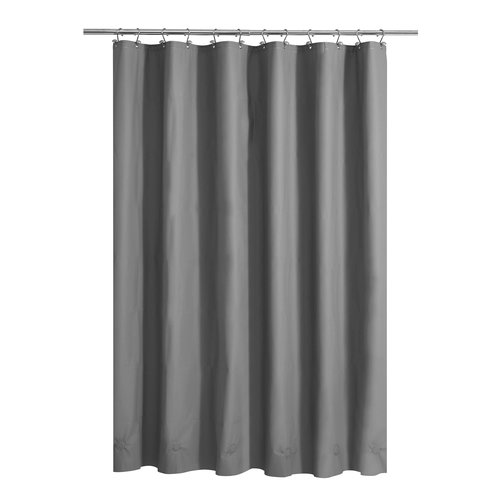 Barossa Design Gray Shower Curtain Liner with 6 Magnets - Heavy Duty Waterproof PEVA Shower Liner for Bathroom, 72" x 72" Standard Size, Metal Grommets - Dark Gray, 72x72