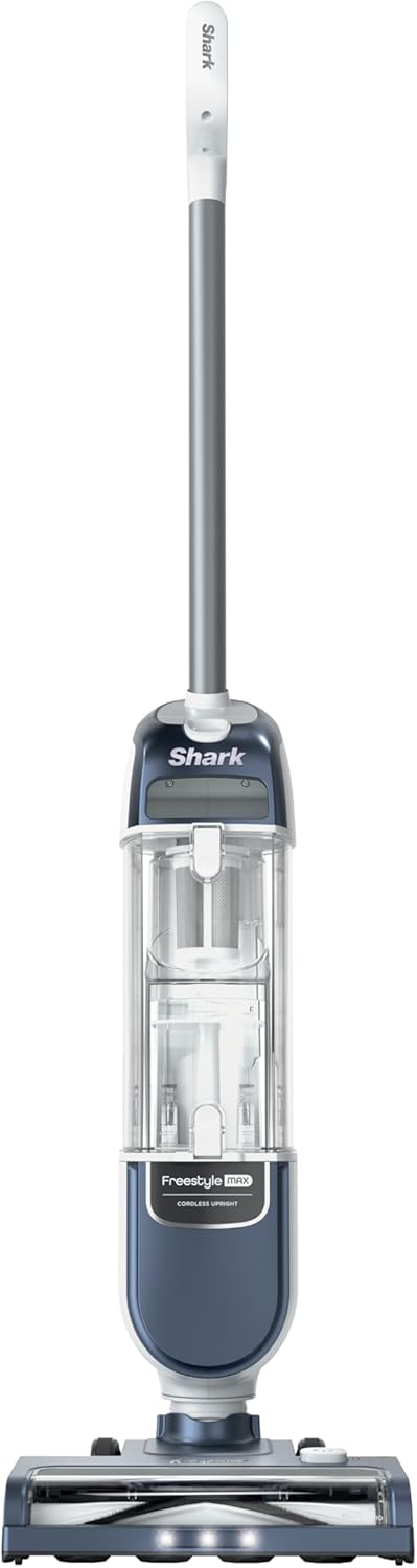 Shark Freestyle Max Cordless Upright Vacuum - Lightweight Multi-Surface Cleaner with Large Dust Cup & LED Headlights | Nordic Blue, SV2002