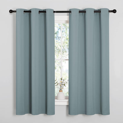 NICETOWN Blackout Curtains - Thermal Insulated Grommet Drapes for Living Room & Bedroom | Stormy Sea, 2 Panels (W42" x L63")