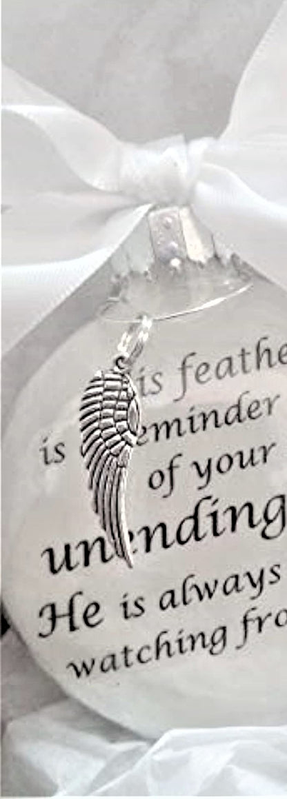 Memorial Christmas Ornament Husband's Unending Love Sympathy Gift