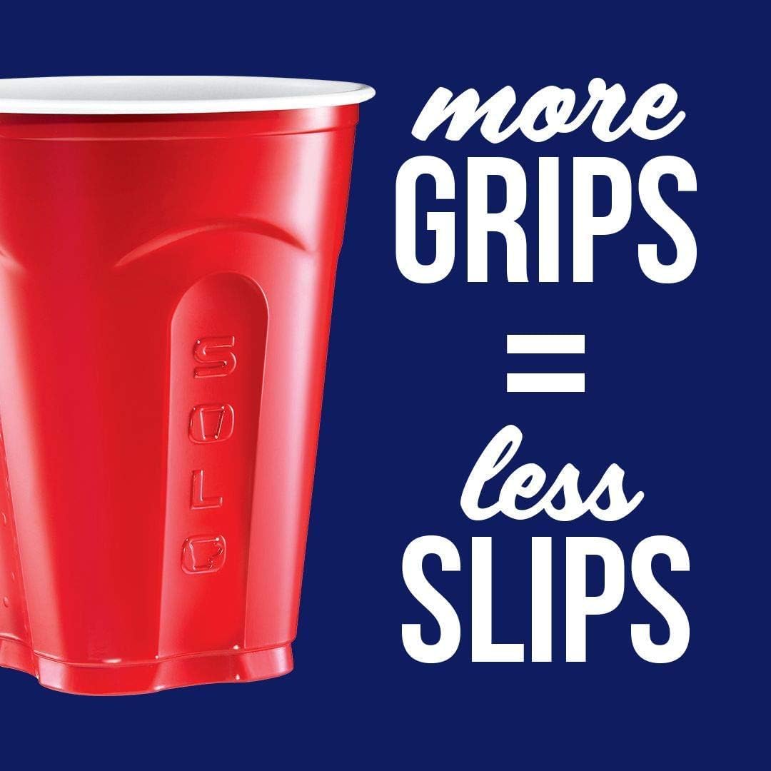 SOLO Cup Company Red Squared Plastic Party Cups - 18 Ounce, 200 Count Pack of 4