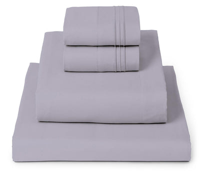 Mellanni California King Sheets Set - 4 PC Iconic Collection Bedding - Hotel Luxury, Extra Soft, Cooling Bed Sheets - Wrinkle, Fade, Stain Resistant (Cal King, Lavender)