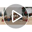 Christmas Nativity Set with LED Lights - 13 Piece Holy Family Figurines - Red Variation