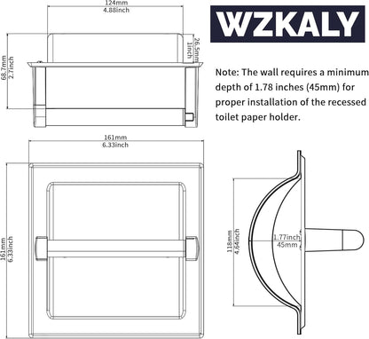 Skiennix Matte Black Toilet Paper Holder - Pivoting Wall Mount for Large Rolls | Stainless Steel Design