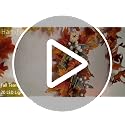 Pre-Lit Fall Teardrop Swag Wreath for Front Door - Autumn Halloween Decor
