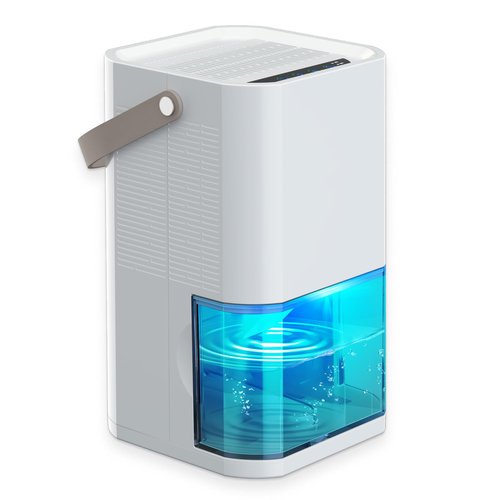 Litever Dehumidifier Dual Core Compact Quiet for Home. Portable, Auto Shut OFF, 57OZ Water Tank. Delay-Off Timer and Ambient Light. Perfect for Small Bedroom Bathroom Basement RV Camper Closet