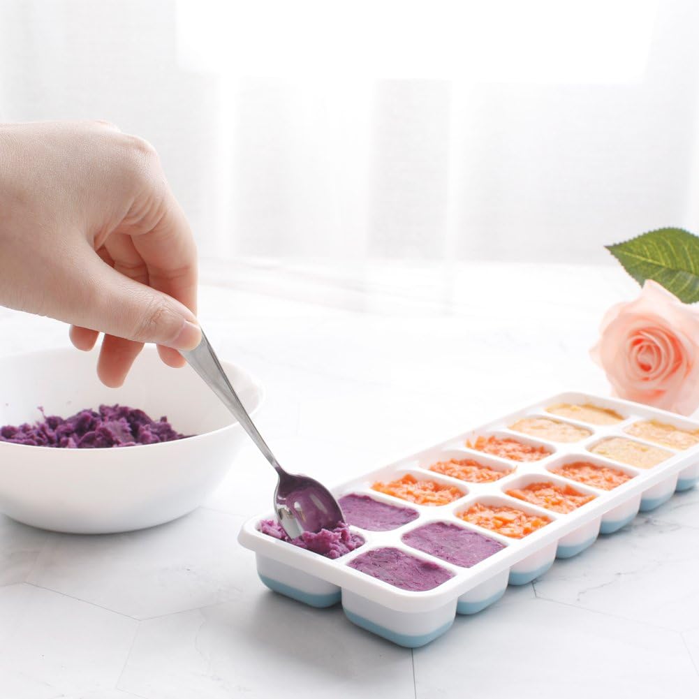 Skiennix Silicone Ice Cube Tray - Easy-Release, Food-Grade PP & Organic Silicone - 6 Packs, Dishwasher Safe