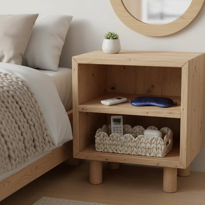 Coeusy Scalloped Toilet Paper Storage Basket - Boho Wicker Decor for Bathroom & Living Room