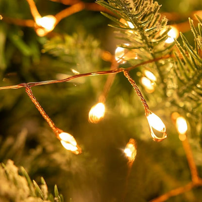 1000LED 100FT Firecracker Fairy Lights Plug-In Warm White, 10-Mode Dimmable Outdoor Indoor