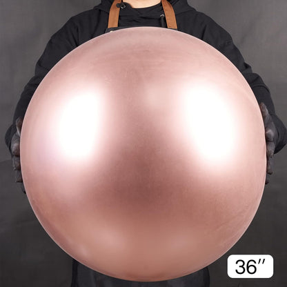 PartyWoo Rose Gold Balloons - 36 Inch Metallic Chrome for Weddings & Celebrations | 4 Pack